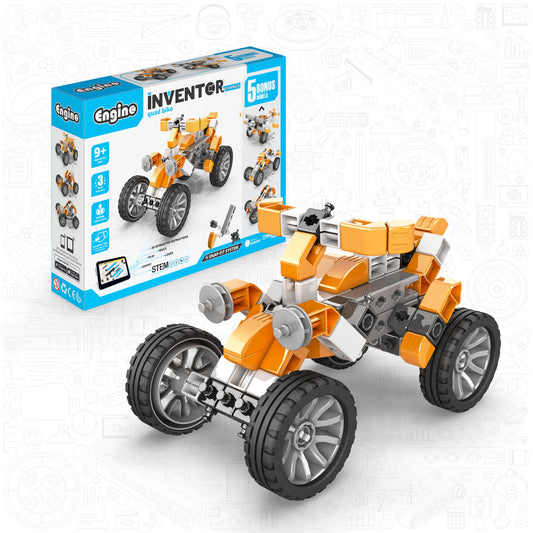 Engino Inventor Mechanics- Quad Bike: Mechanical Engineering Toys for Kids Ages 9+ (5 Models to Build)