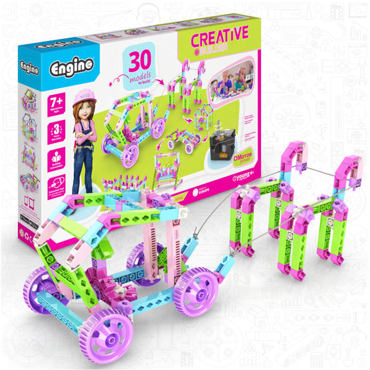 Engino Creative Builder: 30 Motorized Models Designer Set- STEM Building Toys for Kids Ages 6+ (30 Models to Build)