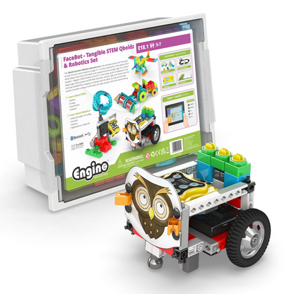 FaceBot – Tangible STEM Qboidz & Robotics Set, STEM Building & Coding Kit for Kids Ages 5–7 (96 Models to Build)