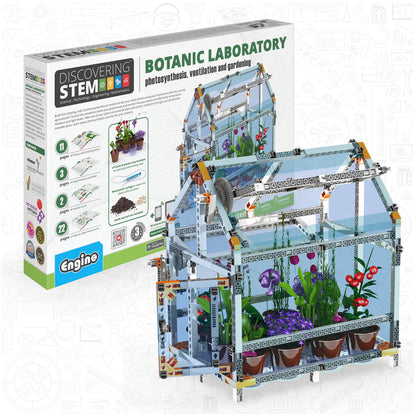 Engino Discovering STEM Botanic Laboratory: Fully Functional Greenhouse, STEM Toys for Kids Ages 9+ (4 Models to Build)
