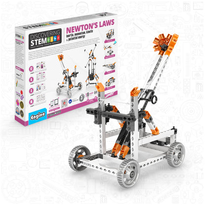 Engino Discovering STEM: Newton's Laws Laws of Inertia, Kinetic & Potential Energy Set for Kids Ages 9+ (8 Models to Build)