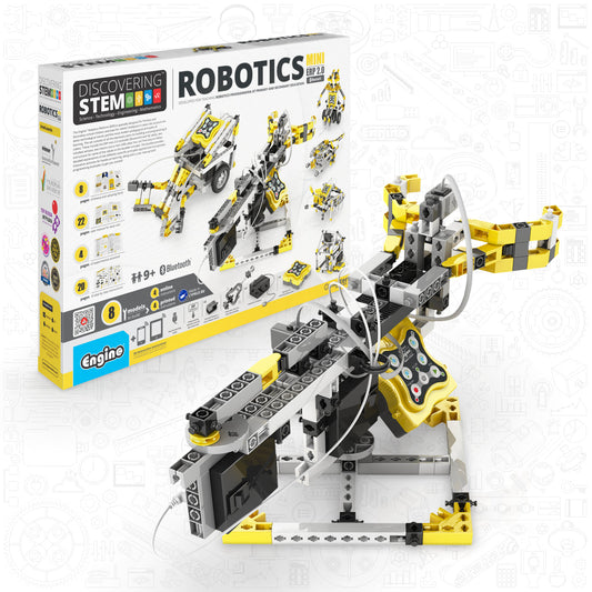 Engino Discovering STEM Robotics Set: Mini ERP 2.0 Build & Program Robots with Coding for Kids Ages 9+ (8 Models to Build)