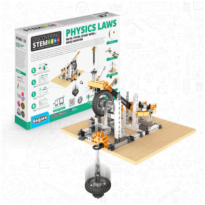 Engino Discovering STEM Physics Laws Set: Learning Inertia, Friction & Energy Conservation, Toys for Kids Ages 9+ (6 Models to Build)