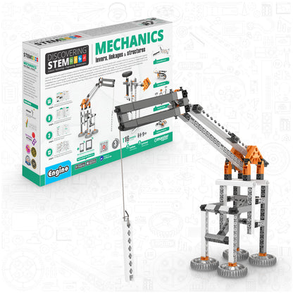 Engino Discovering STEM Mechanics Set: Levers, Linkages & Structures: Building Toys for Kids Ages 9+ (16 Models to Build)