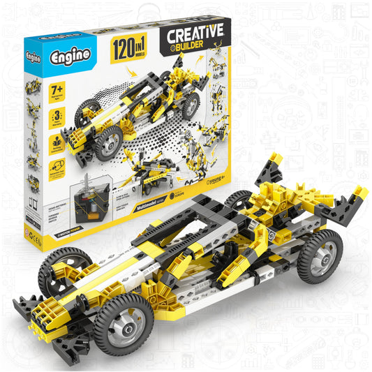 Engino Creative Builder: 120 Motorized Model Set- STEM Engineering Toys for Kids Ages 7+ (120 Models to Build)