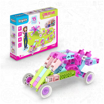 Engino Creative Builder: 15 Models Designer Set- STEM Building Toys for Kids Ages 6+ (15 Models to Build)
