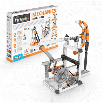 Engino Discovering STEM Mechanics Set: Cams & Cranks Toys for Kids Ages 9+ (8 Models to Build)