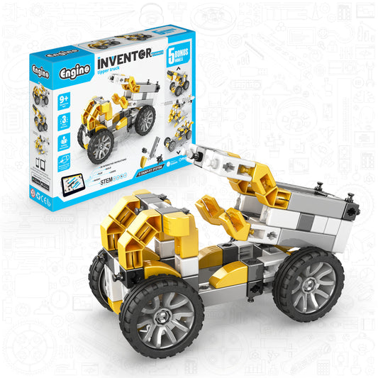 Engino Inventor Mechanics- Tipper Truck: Mechanical Engineering Toys for Kids Ages 9+ (5 Models to Build)