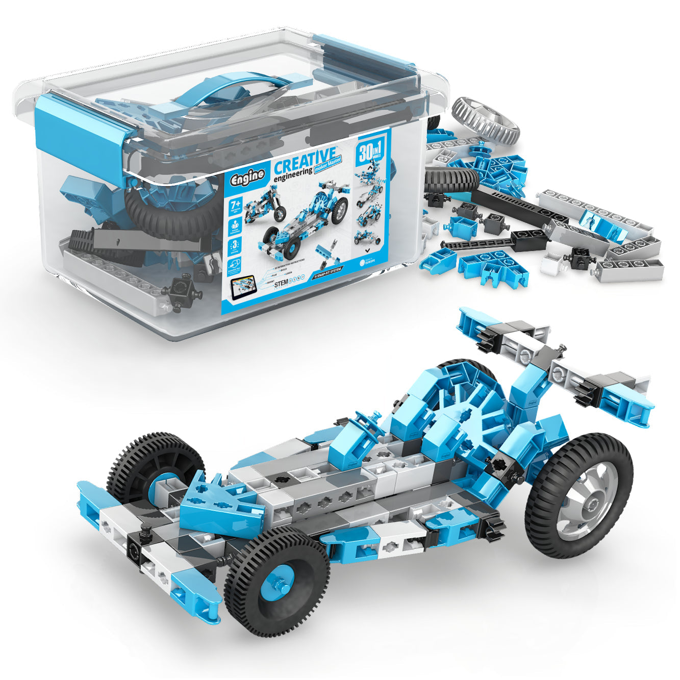 Creative Engineering 30 in 1- MAKER MASTER: STEM Educational Toys for Kids Ages 7+ (30 Models to Build)