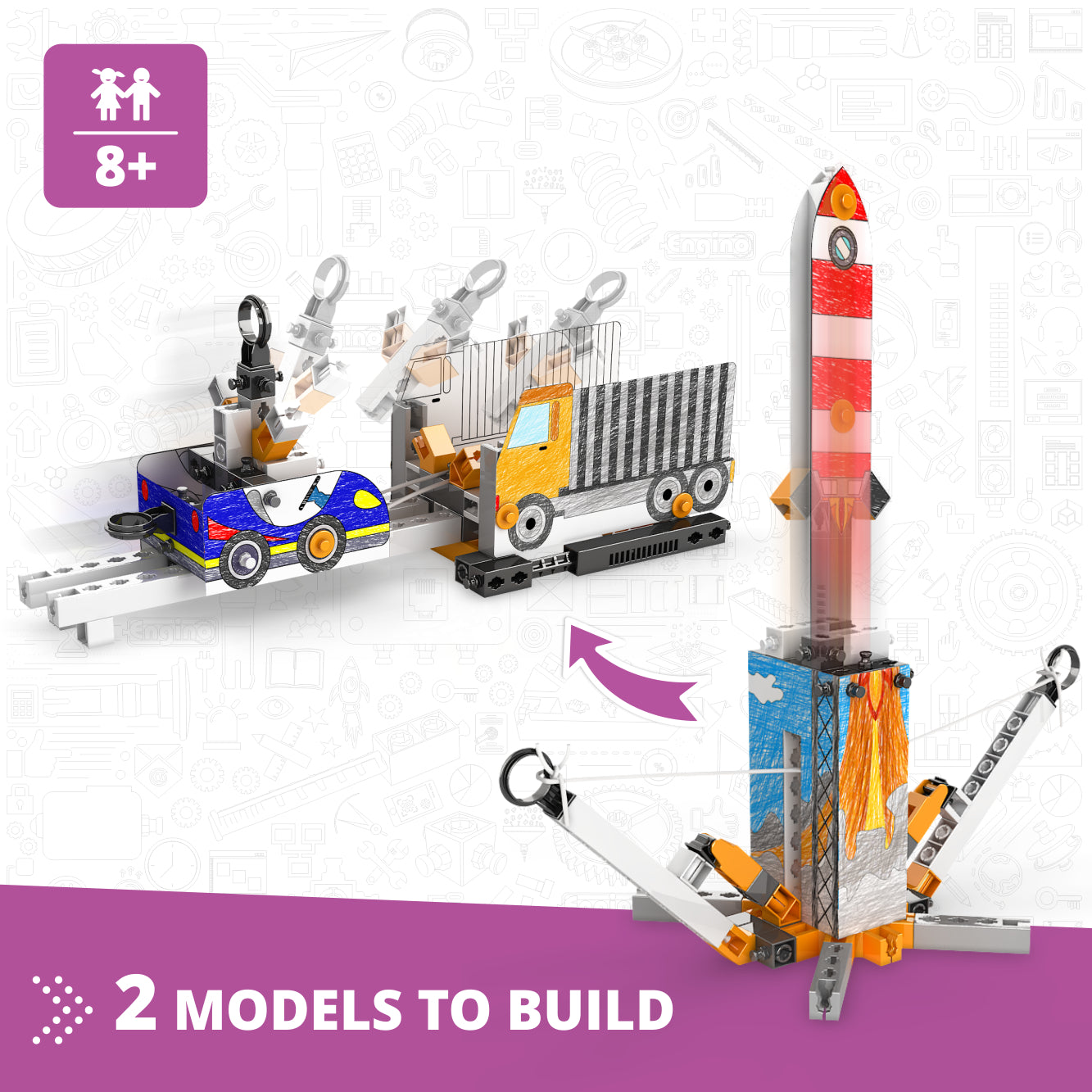 Engino STEAM Labs: How Inertia Works, STEM Building Kit for Kids Ages 8+ (2 Models to Build)