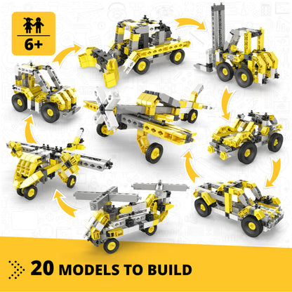 Engino Creative Builder: 20 Multimodel Set- STEM Building Toys for Kids Ages 6+ (20 Models to Build)