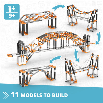 Engino Discovering STEM Architecture Set: Build the Eiffel Tower & Sydney Bridge: Engineering Toys for Kids  Ages 9+ (11 Models to Build)