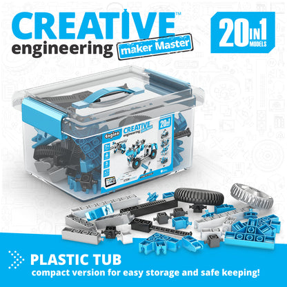 Creative Engineering 20 in 1- MAKER MASTER: STEM Building Toys for Kids Ages 7+ (20 Models to Build)