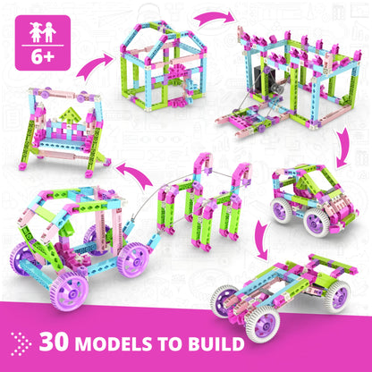 Engino Creative Builder: 30 Motorized Models Designer Set- STEM Building Toys for Kids Ages 6+ (30 Models to Build)
