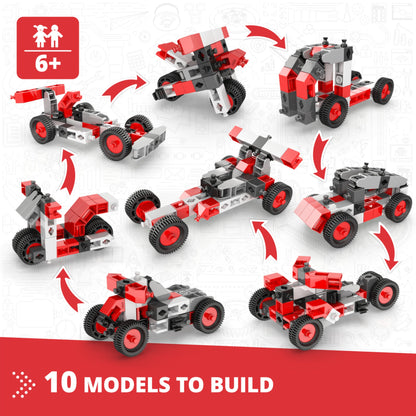 Engino Creative Builder: 10 Multimodel Set- STEM Engineering Toys for Kids Ages 6+ (10 Models to Build)