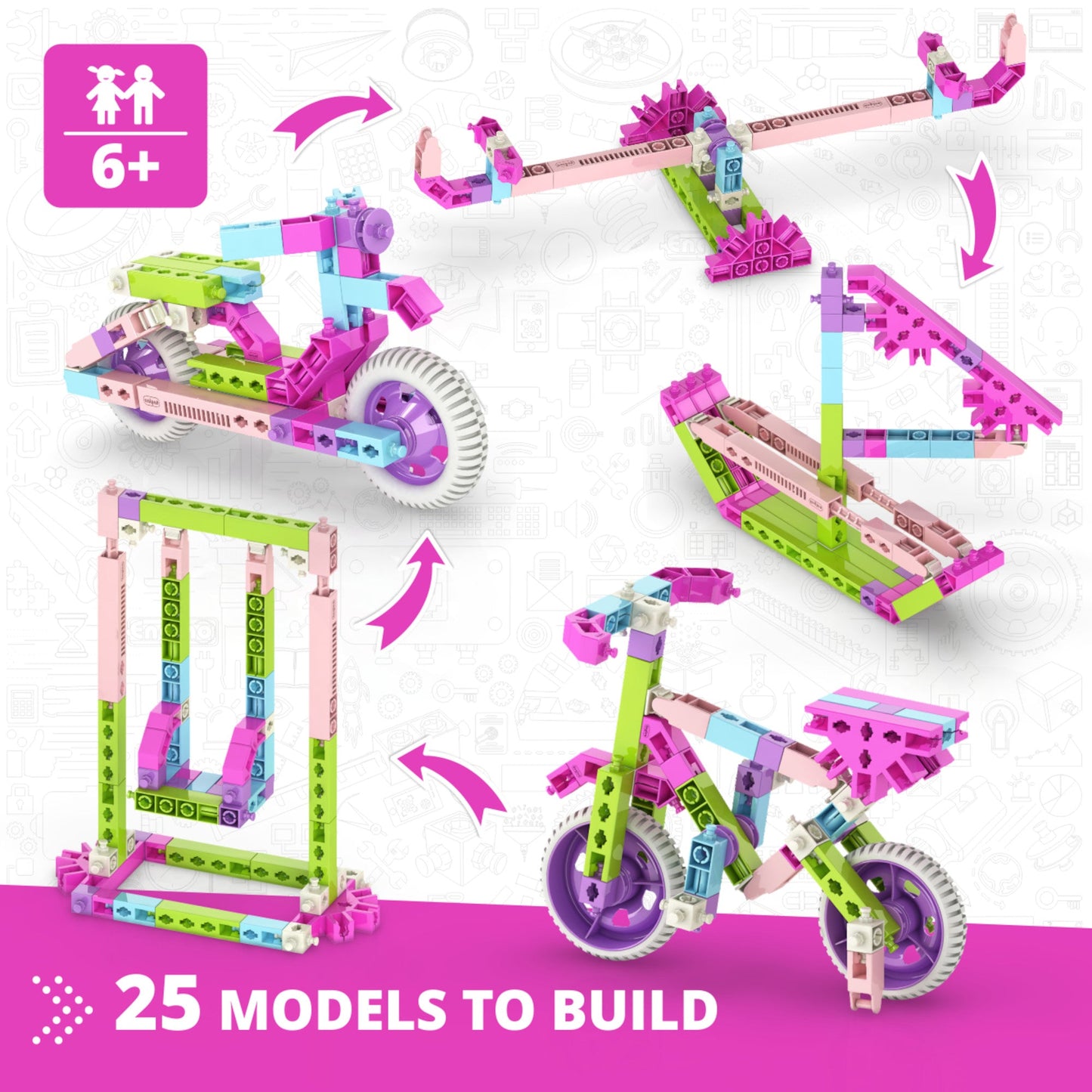 Engino Creative Builder: 25 Models Designer Set- STEM Building for Kids Ages 6+ (25 Models to Build)