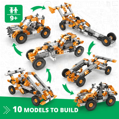 Engino Discovering STEM Technology of Machines: How Cars Work, Building Toys for Kids Ages 9+ (10 Models to Build)