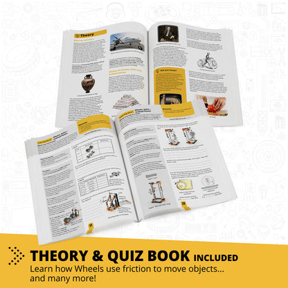 Engino Discovering STEM Mechanics: Wheels, Axles & Inclined Planes Set for Kids Ages 9+ (14 Models to Build)