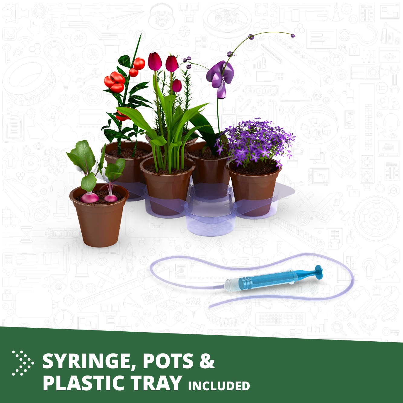 Engino Discovering STEM Botanic Laboratory: Fully Functional Greenhouse, STEM Toys for Kids Ages 9+ (4 Models to Build)