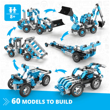 Creative Engineering 60 in 1- Motorized MAKER MASTER: STEM Building Toys for Kids Ages 8+ (60 Models to Build)