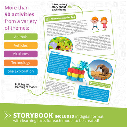 Engino STEM Qboidz – STEM Building Blocks for Kids Ages 3+ (90 Models to Build)