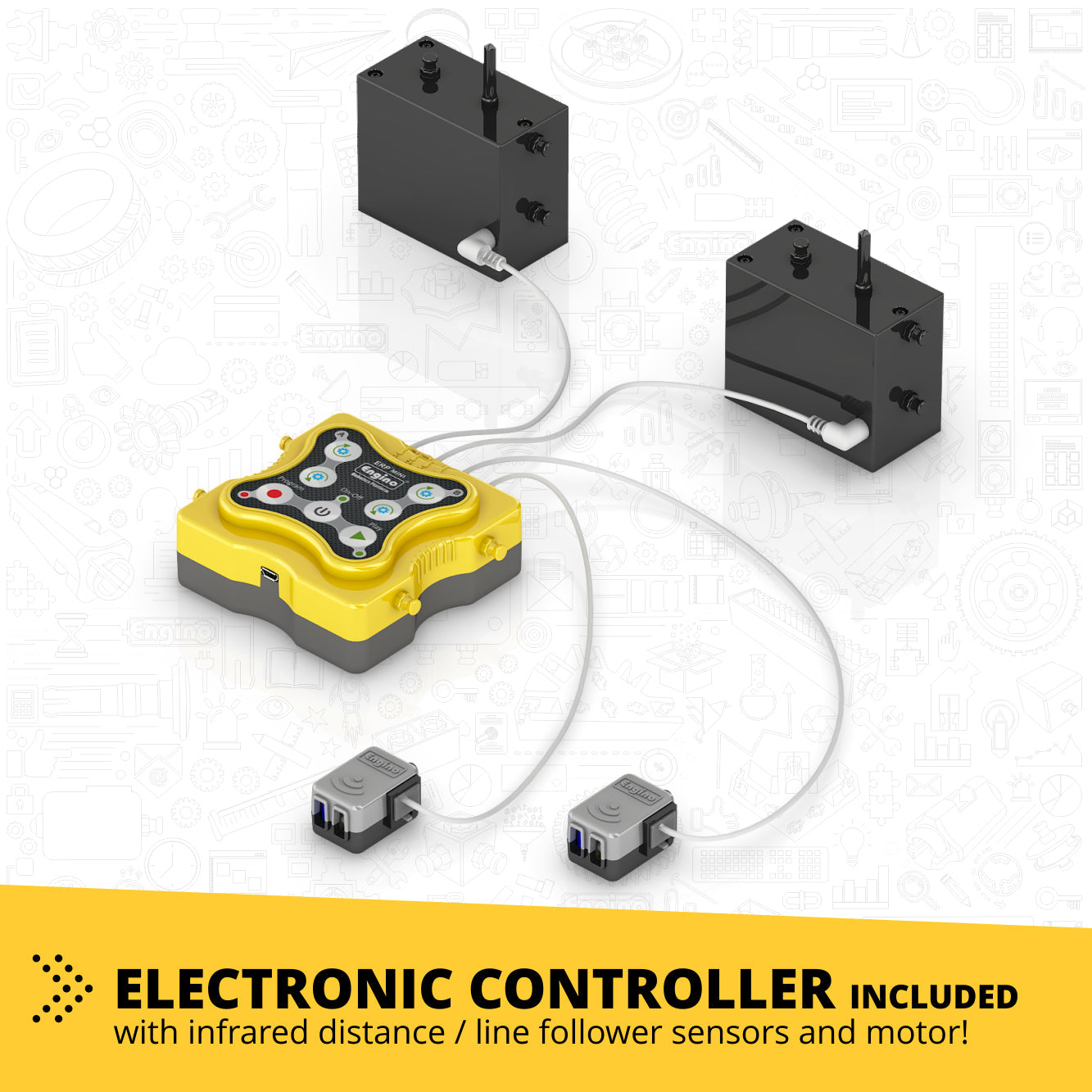 Engino Discovering STEM Robotics Set: Mini ERP 2.0 Build & Program Robots with Coding for Kids Ages 9+ (8 Models to Build)