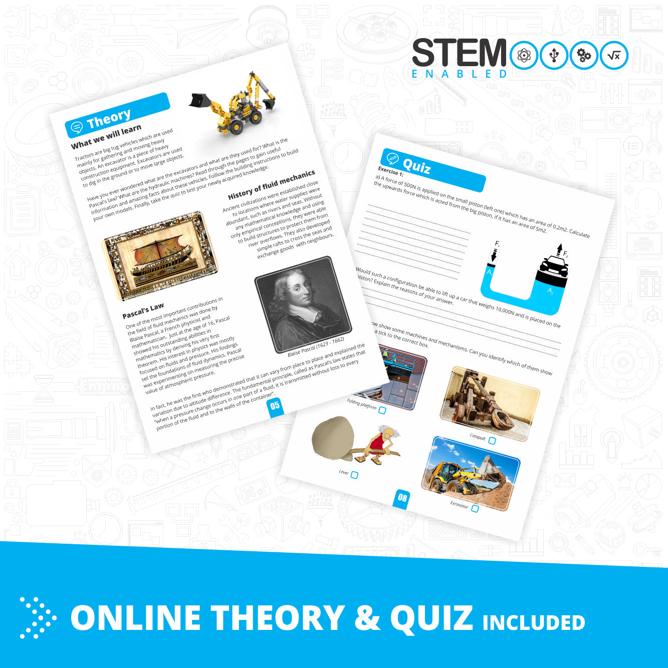 Engino Inventor Mechanics- Excavator: STEM Engineering Toys for Kids Ages 9+ (5 Models to Build)