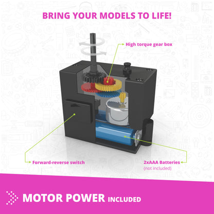 Engino Creative Builder: 30 Motorized Models Designer Set- STEM Building Toys for Kids Ages 6+ (30 Models to Build)