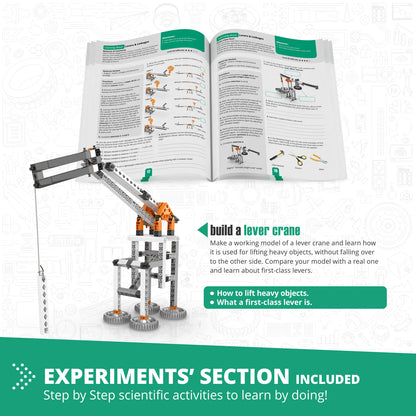 Engino Discovering STEM Mechanics Set: Levers, Linkages & Structures: Building Toys for Kids Ages 9+ (16 Models to Build)