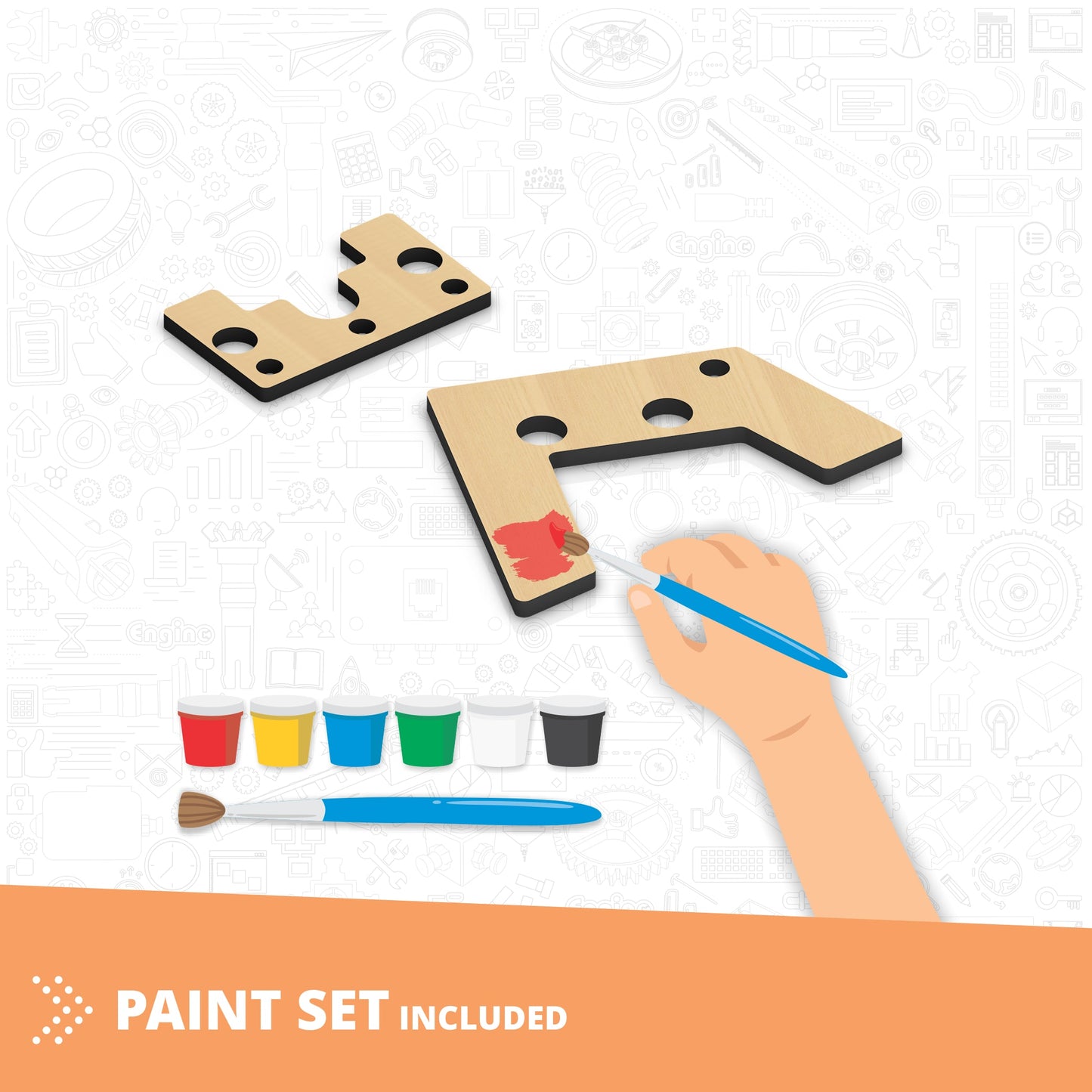 Engino MAKERSPACE DIY: Mechanical Globe, STEM Building Kit for Kids Ages 8+ (1 Model to Build)