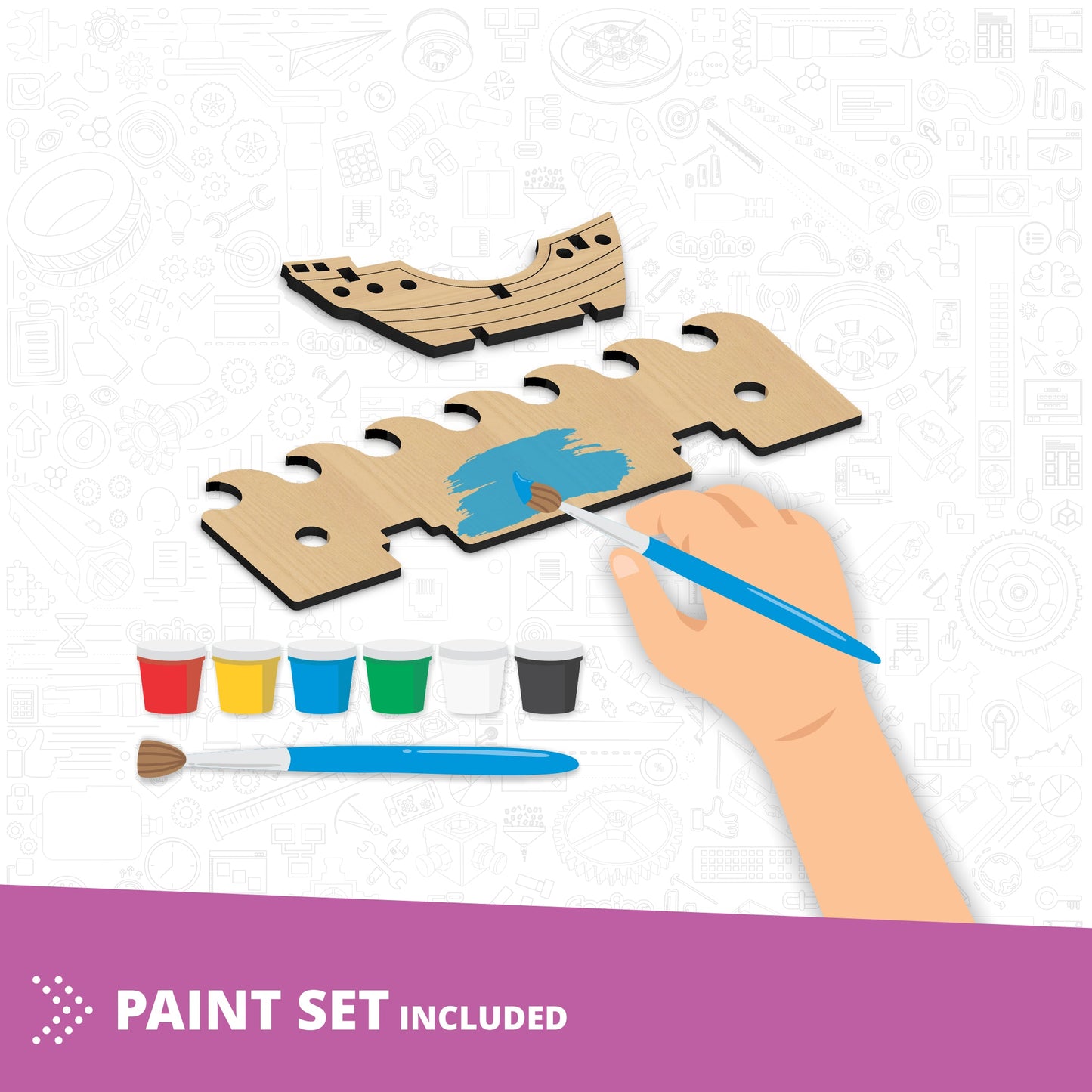 Engino MakerSpace: Exploration Ship STEM Building Kit for Kids Ages 8+ (1 Model to Build)