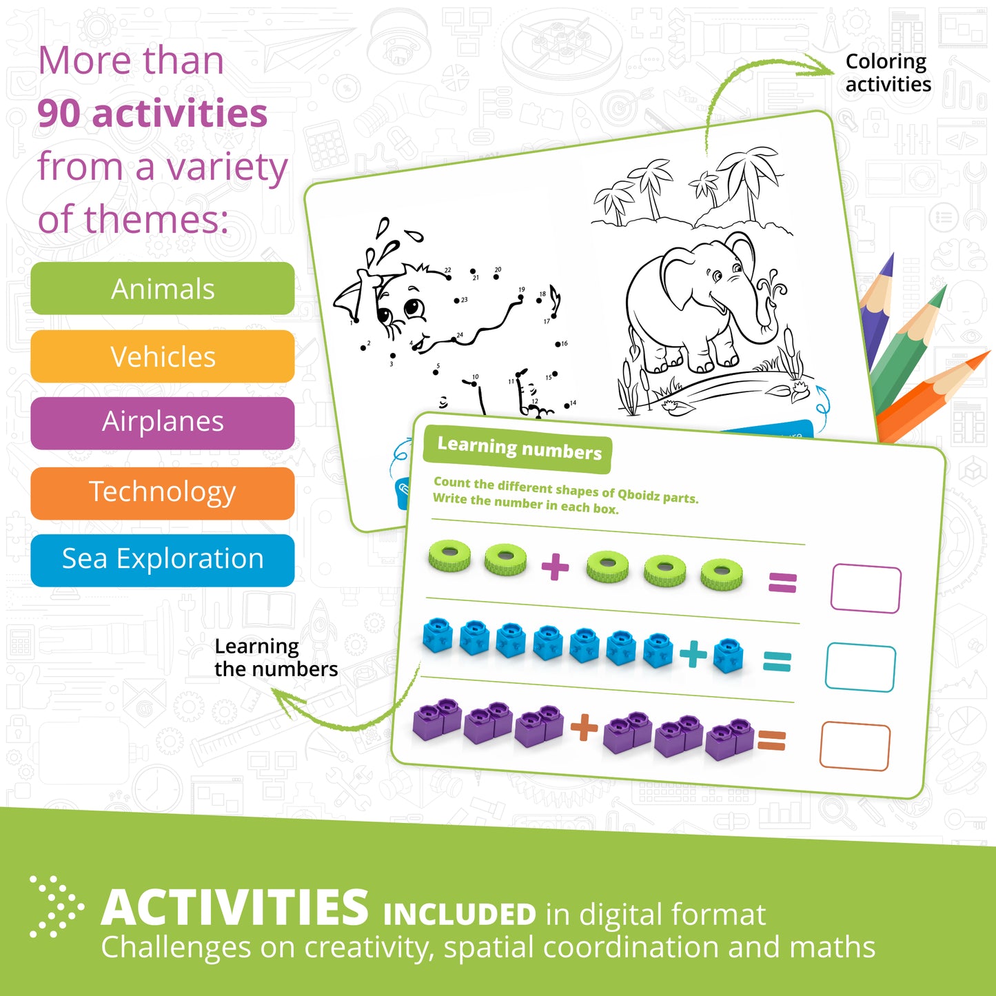 Engino STEM Qboidz – STEM Building Blocks for Kids Ages 3+ (90 Models to Build)