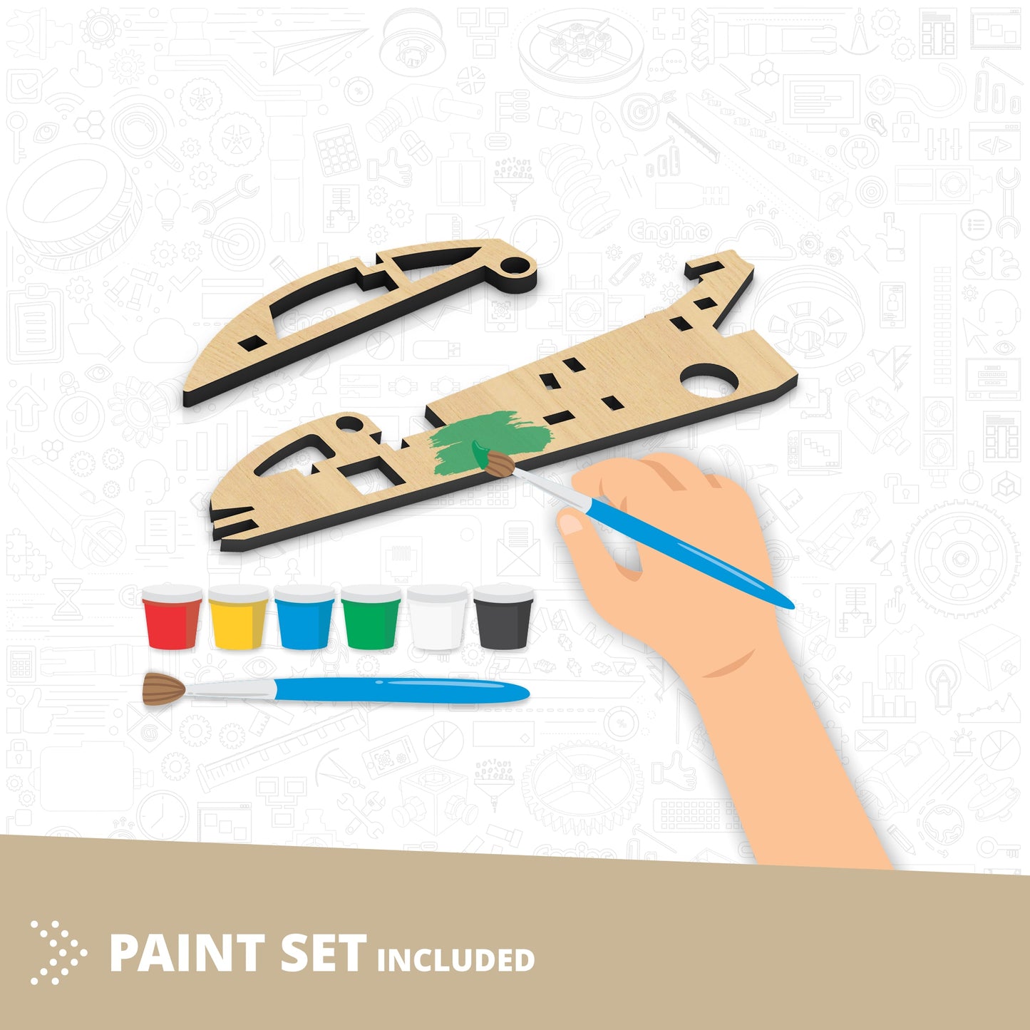 Engino MAKERSPACE DIY: Pull-Back Race Car, STEM Building Kit for Kids Ages 8+ (1 Model to Build)