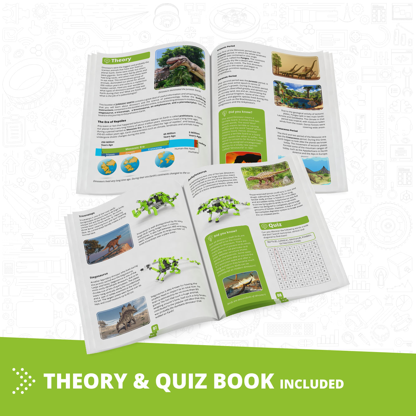 Engino Discovering STEM Paleontology: Learning About Dinosaurs, Building Toys for Kids Ages 9+ (6 Models to Build)