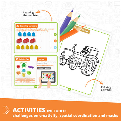 Engino STEAM Labs Junior- Learning About Vehicles, STEM Building Set for Kids Ages 3+ (5 Models to Build)