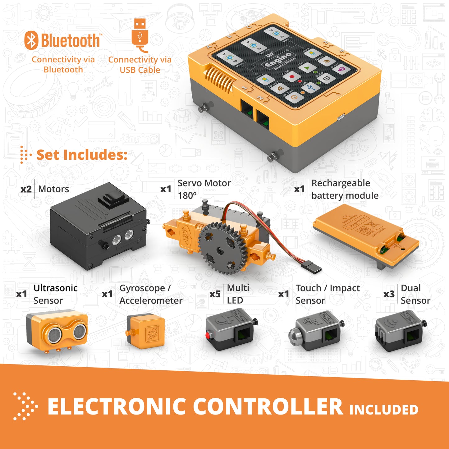 Engino STEM & Robotics ERP PRO Set – Advanced Edition, STEM Building Kit for Kids Ages 9–12+ (70 Models to Build)