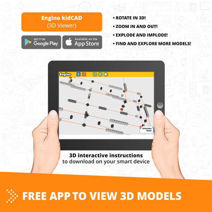 Engino Creative Builder: 50 Motorized Model Set- STEM Construction Toys for Kids Ages 7+ (50 Models to Build)