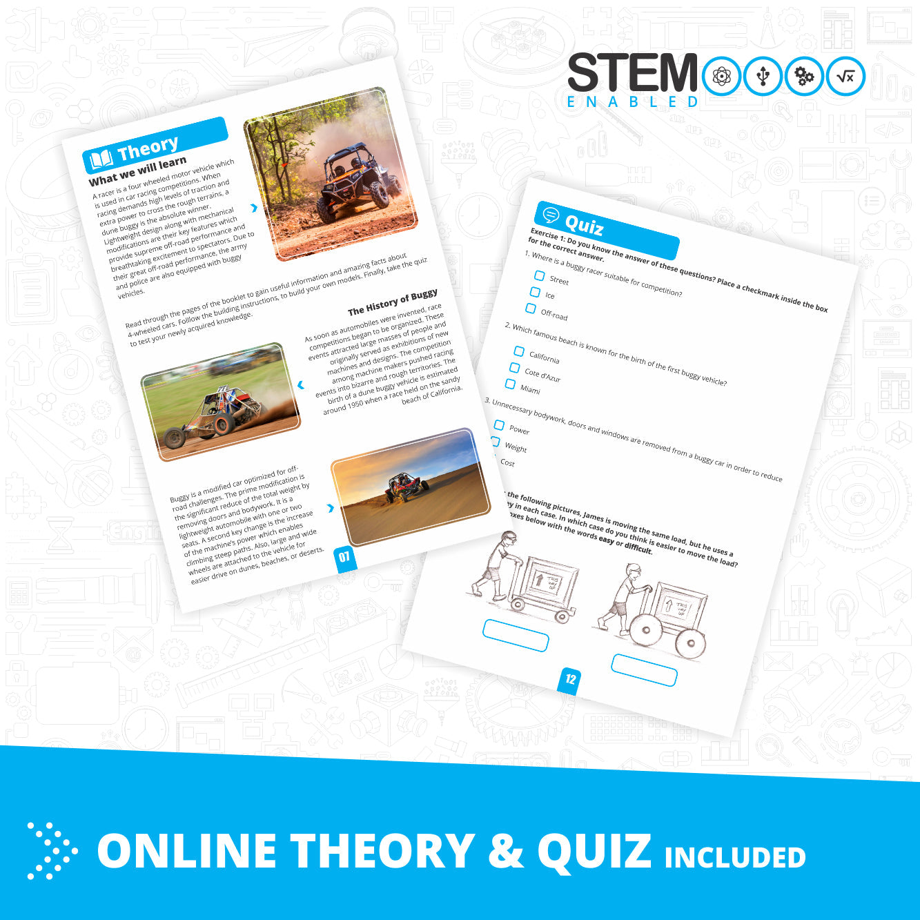 Engino Inventor Motorized- 4 Wheeled Extreme Bike: STEM Mechanical Toys for Kids Ages 9+ (10 Models to Build)