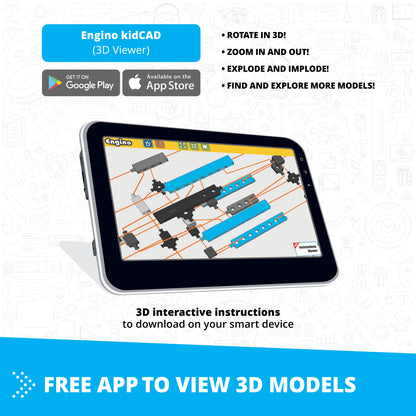 Engino Inventor Mechanics- Beach Buggy: Mechanical Engineering Toys for Kids Ages 9+ (5 Models to Build)