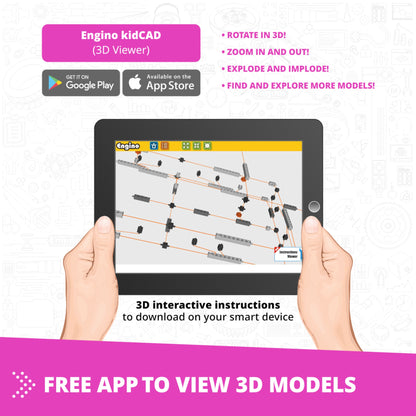 Engino Creative Builder: 30 Motorized Models Designer Set- STEM Building Toys for Kids Ages 6+ (30 Models to Build)