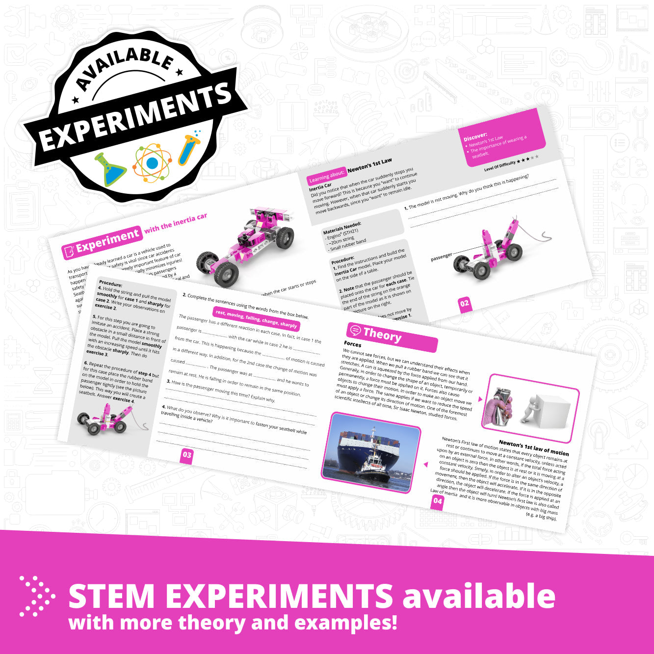 Engino Creative Engineering Maker Girl Set- Engineering Toys for Girls Ages 7+ (20 Models to Build)