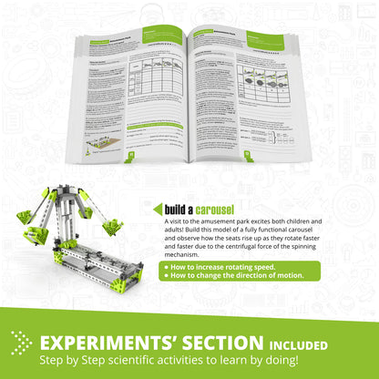 Engino Discovering STEM Amusement Park Set: Build the London Eye, Merry-Go-Round & More, For Kids Ages 9+ (8 Models to Build)