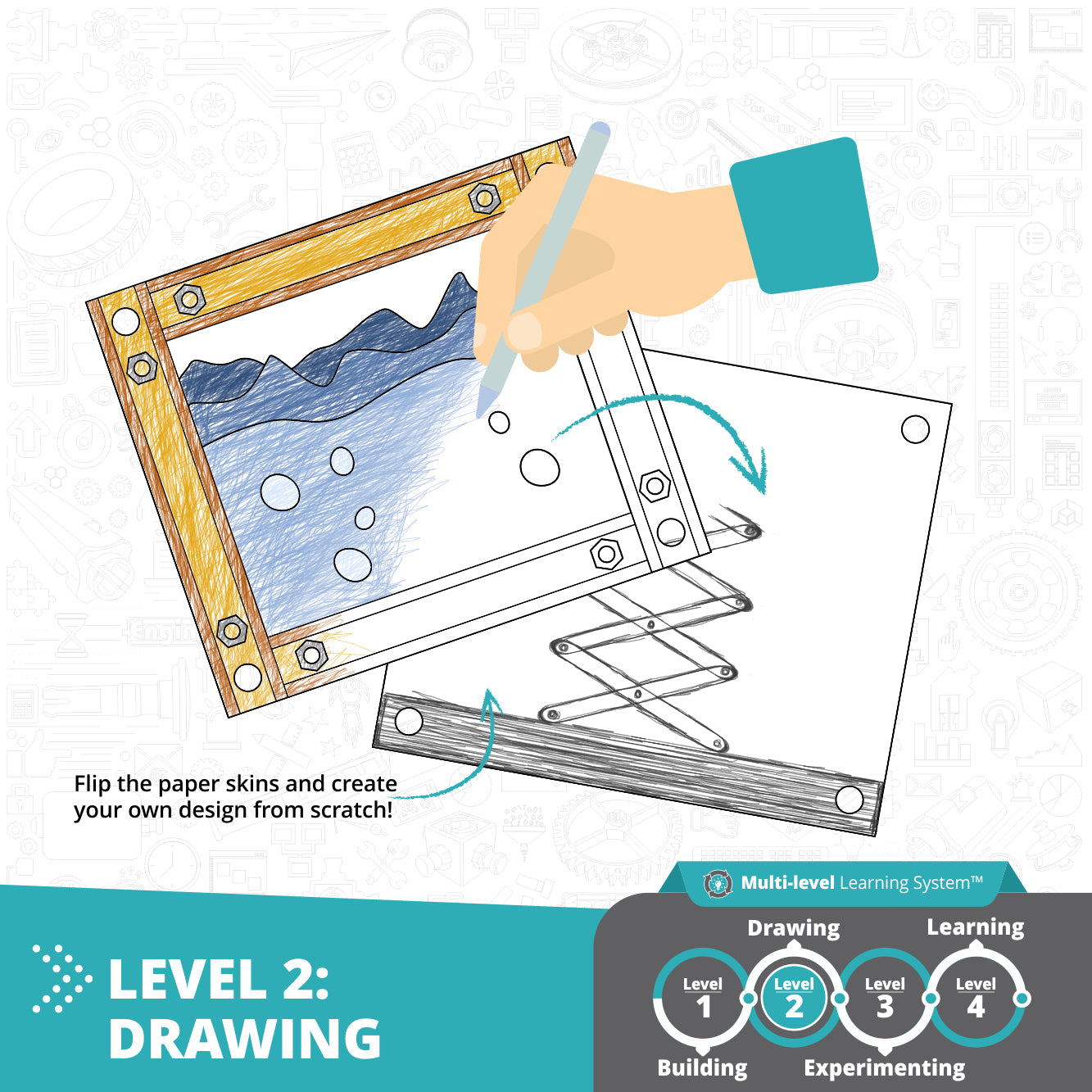 Engino STEAM Labs: How Hydraulics Work, STEM Building Kit for Kids Ages 8+ (4 Models to Build)