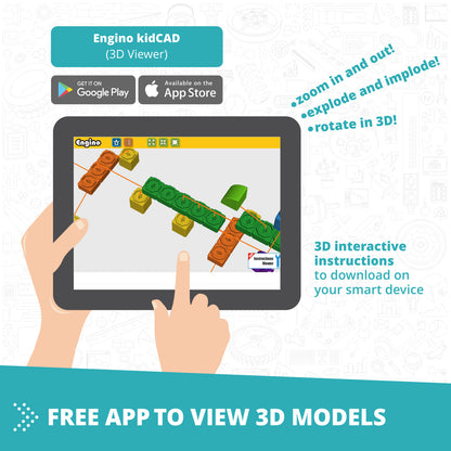 Engino STEAM Labs Junior– Learning About Sea Adventures STEM Building Blocks for Kids Ages 3+ (5 Models to Build)