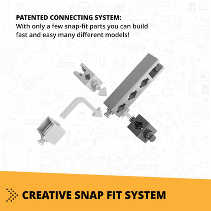 Engino Creative Builder Wheeled Loader Machinery Set: Educational Engineering Toys for Kids Ages 6+ (3 Models to Build)