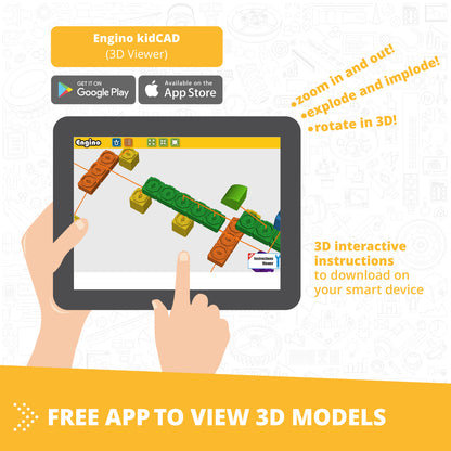 Engino STEAM Labs Junior– Learning About Aircrafts, STEM Building Toys for Kids Ages 3+ (5 Models to Build)