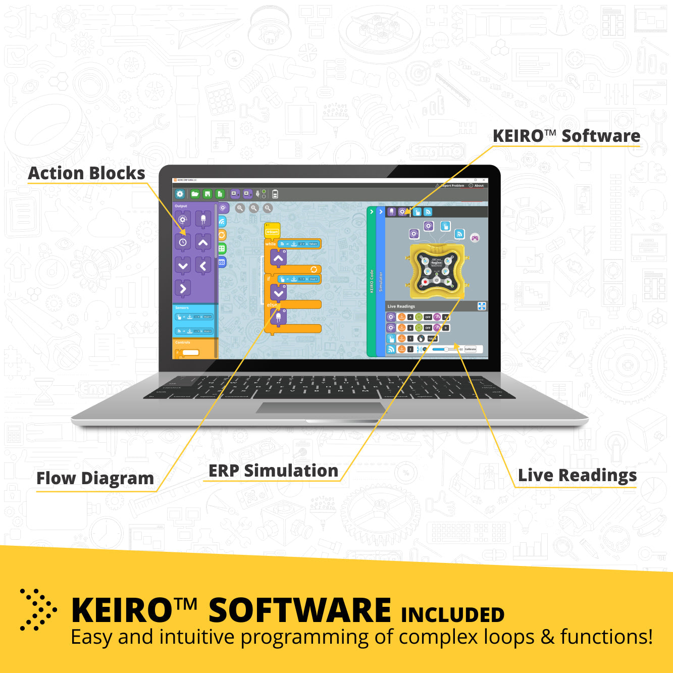 Engino Discovering STEM Robotics Set: Mini ERP 2.0 Build & Program Robots with Coding for Kids Ages 9+ (8 Models to Build)