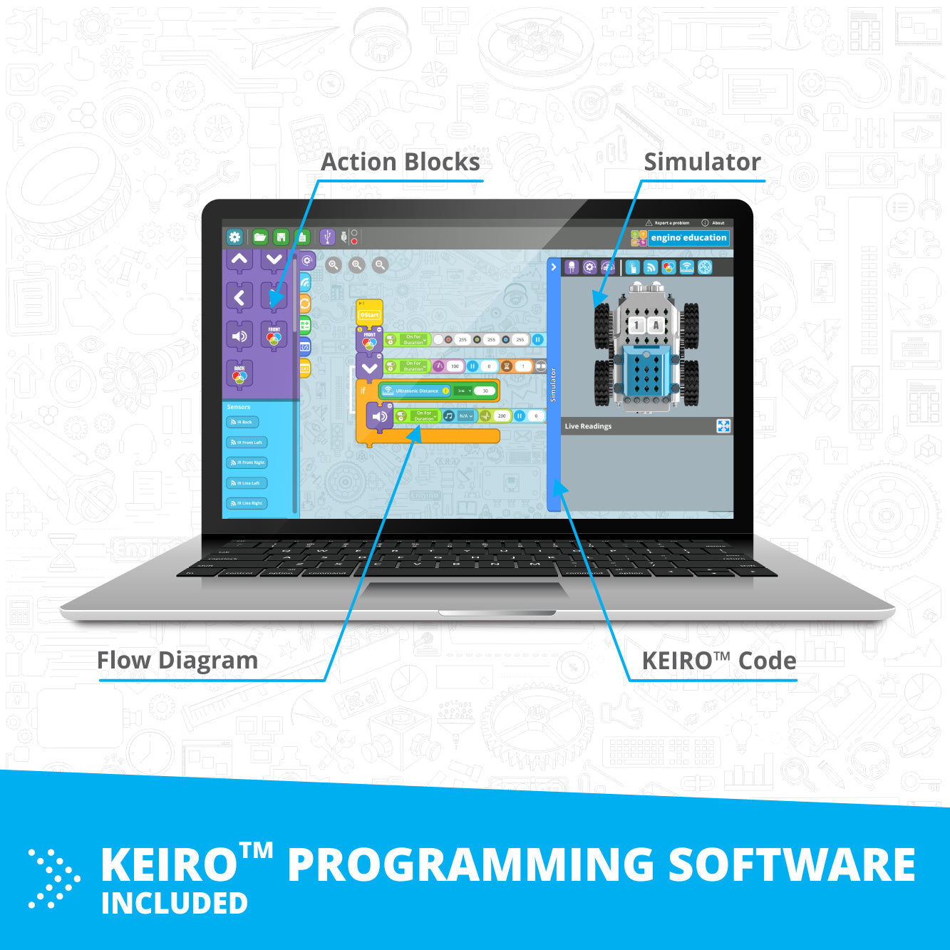 Engino Inventor Robotized- GinoBot: 10-in-1 Programmable Robotics & Coding STEM Kit for Kids Ages 9+