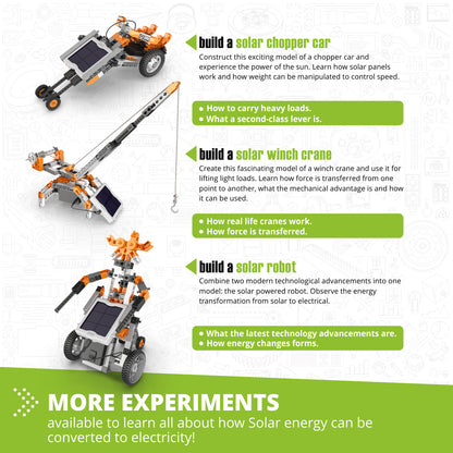 Engino Discovering STEM Solar Power: Educational Engineering Toys for Kids Ages 9+ (16 Models to Build)