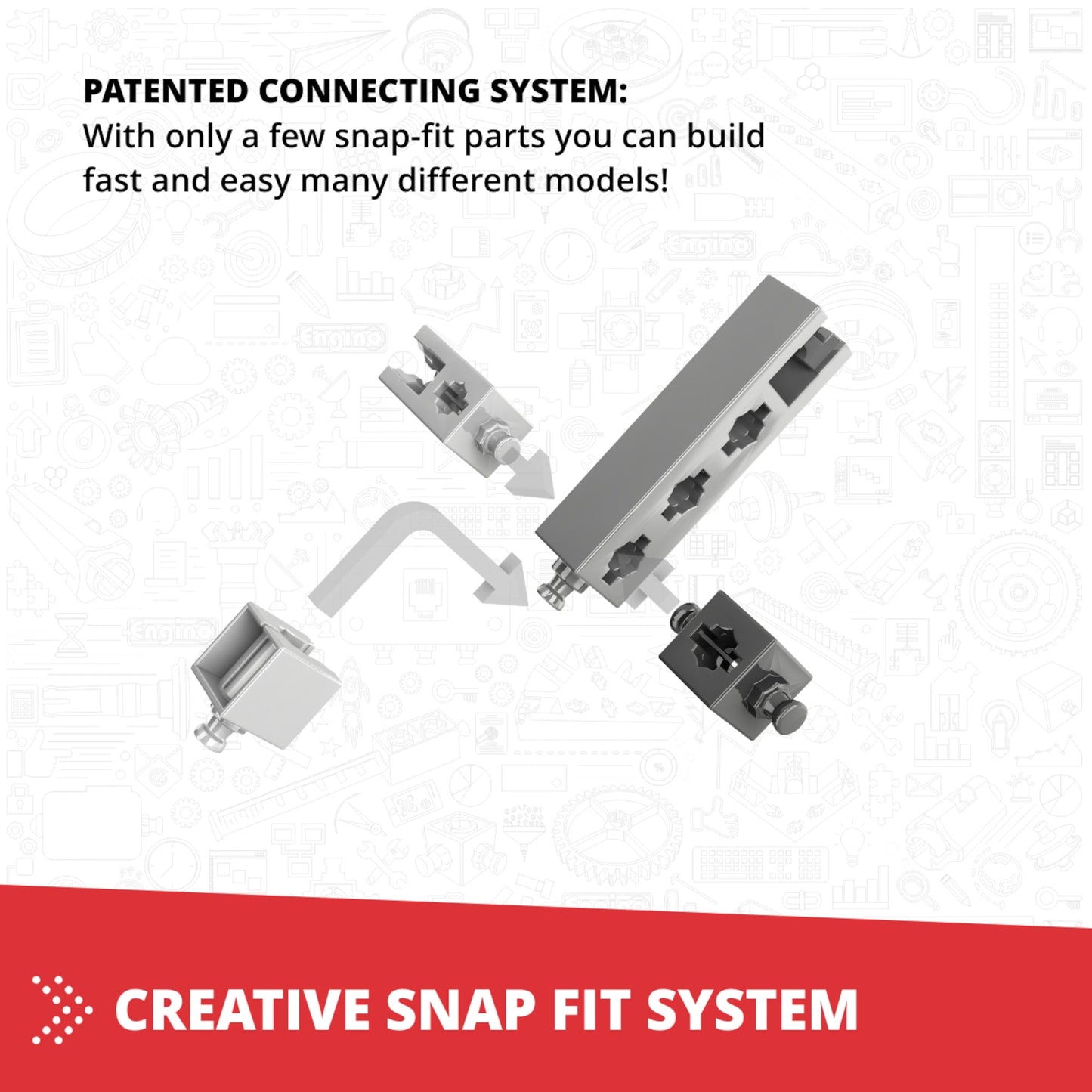 Engino Creative Builder: 10 Multimodel Set- STEM Engineering Toys for Kids Ages 6+ (10 Models to Build)